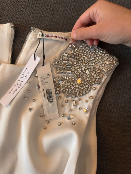 Alice + Olivia Almira Embellished Sleeveless Fitted Mini Dress - Picture 7 of 11